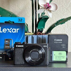 Canon PowerShot G9 X Mark II Digital Camera Black 20.1MP MKII 3X Zoom Compact